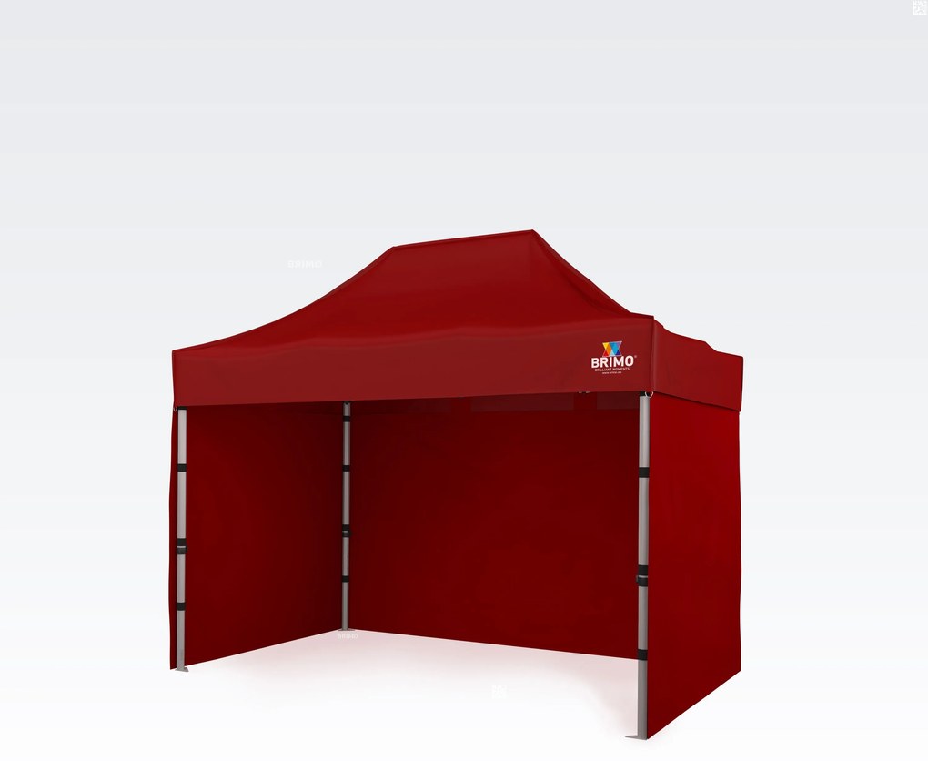 Profi kerti sátor 2x3m ALU EXCLUSIVE (3 oldalfal) - plusz 3 oldalfal - Piros