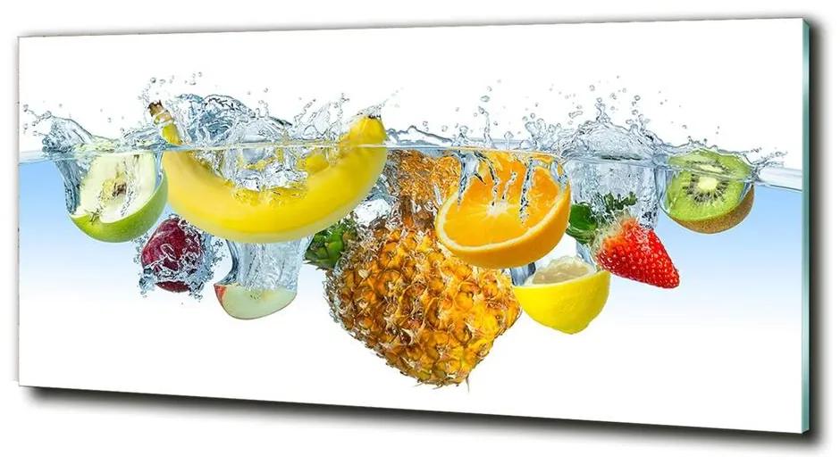 Üvegfotó Gyümölcsök víz alatt cz-obglass-125x50-77771645
