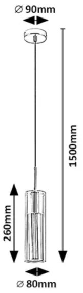 Rabalux 72046 - Csillár zsinóron KALEVI 1xGU10/50W/230V átlátszó/króm