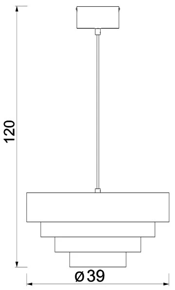 Csillár zsinóron RINGS 1xE27/15W/230V fehér