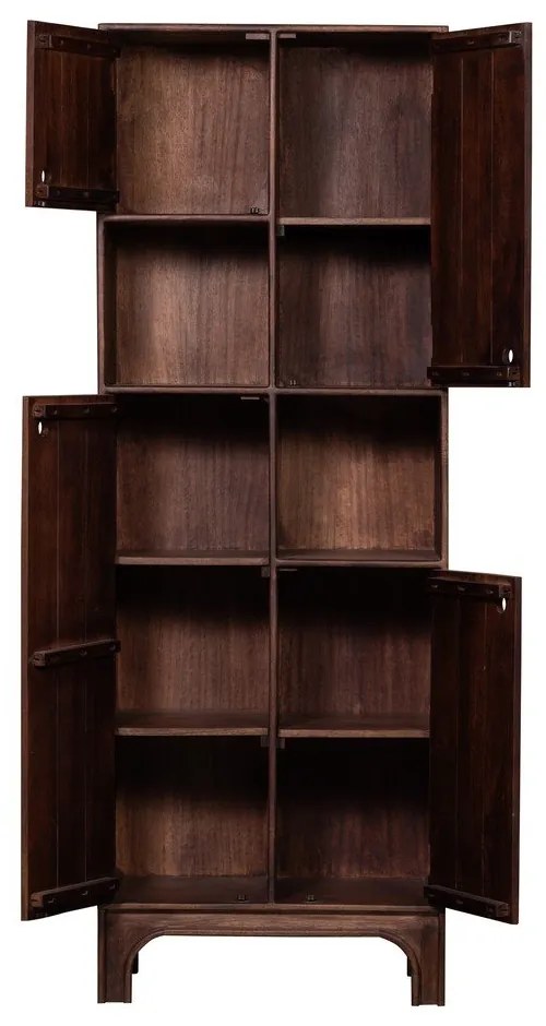 Sötétbarna mangófa szekrény 75x210x45 cm Staes – WOOOD