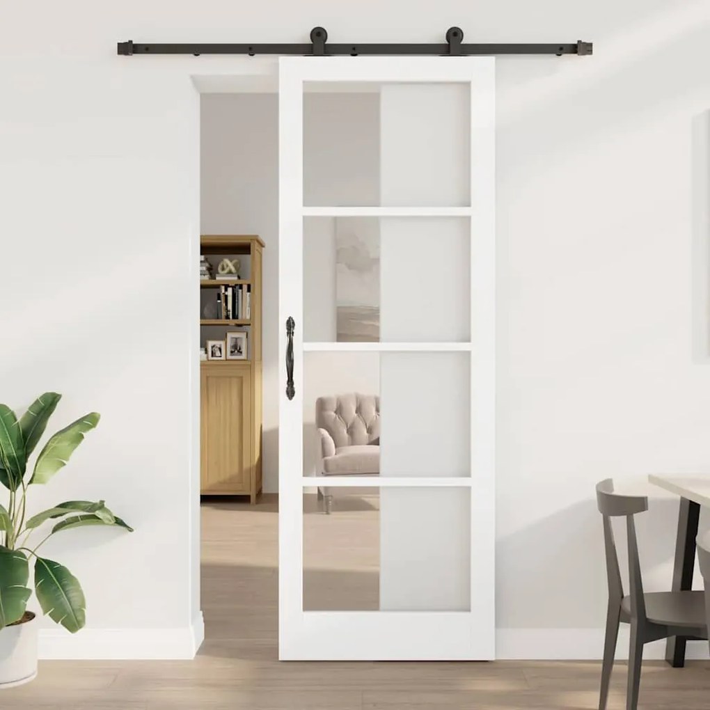 Csúszóajtó ORKDAL Fehér 83 x 232 cm Fa és fém