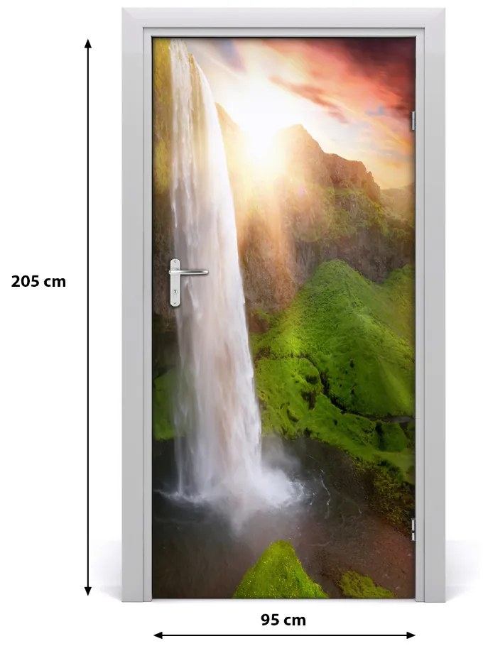 Ajtó méretű poszter tájak vízesés 85x205 cm