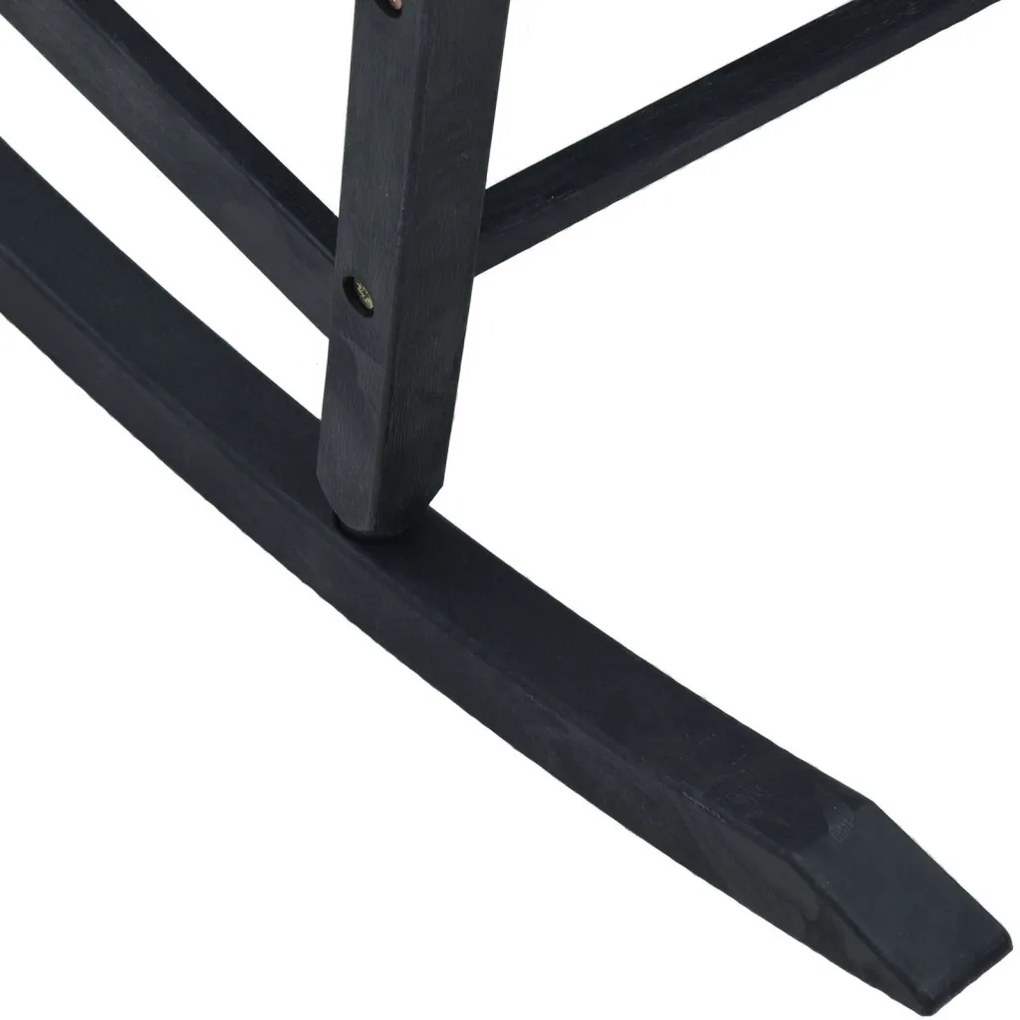 Kerti Hintaszék Fekete 65x84x114 cm HDPE