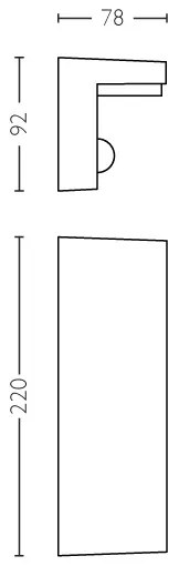 Philips 16484/93/P3 - LED Kültéri lámpa érzékelővel BUSTAN 2xLED/4,5W IP44