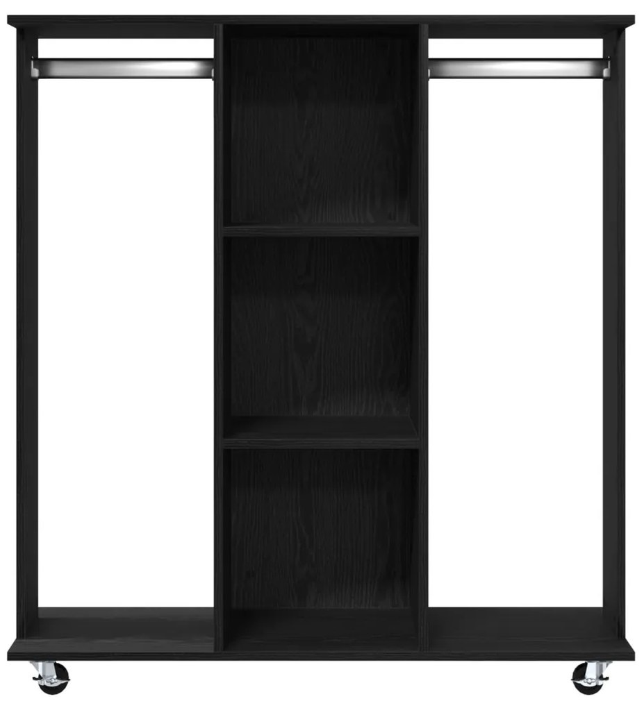 Gardrób Kerekekkel Fekete Tölgy 102x38x110 cm Mérnöki Fa