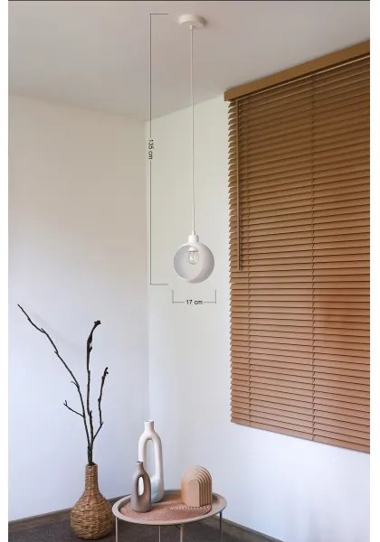 Duolla - Zsinóros függőlámpa IRONLINE 1xE27/15W/230V fehér