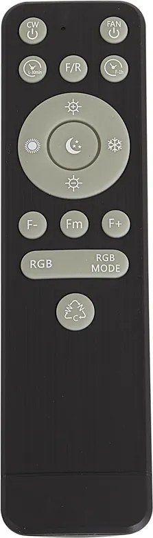 Mennyezeti ventilátor fehér LED RGB-vel, fényerőszabályzóval és távirányítóval - Clamo