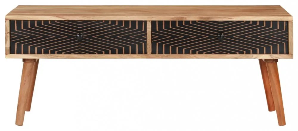 tömör akácfa dohányzóasztal 100 x 50 x 39 cm