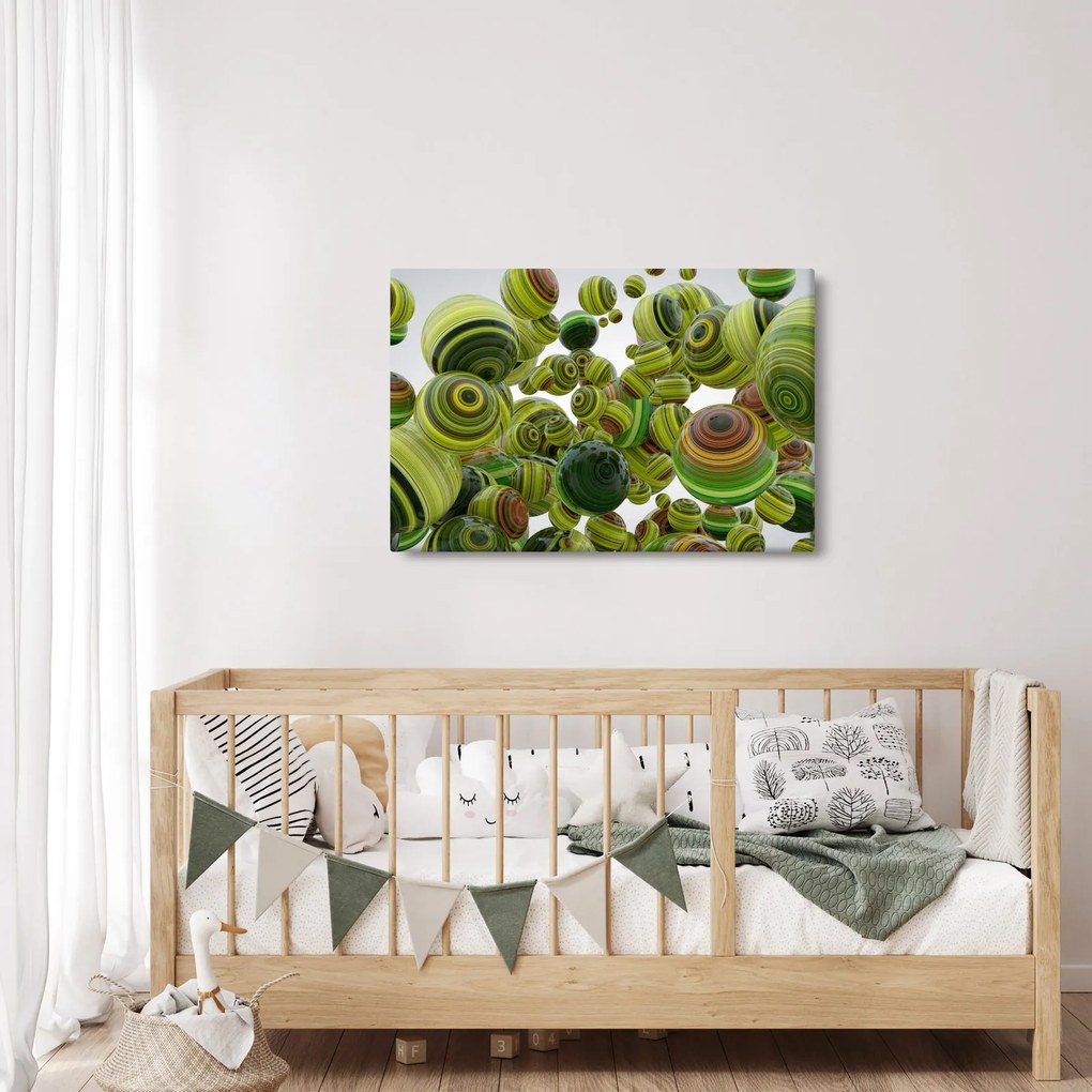 Csíkos gömbök képe (90x60 cm)