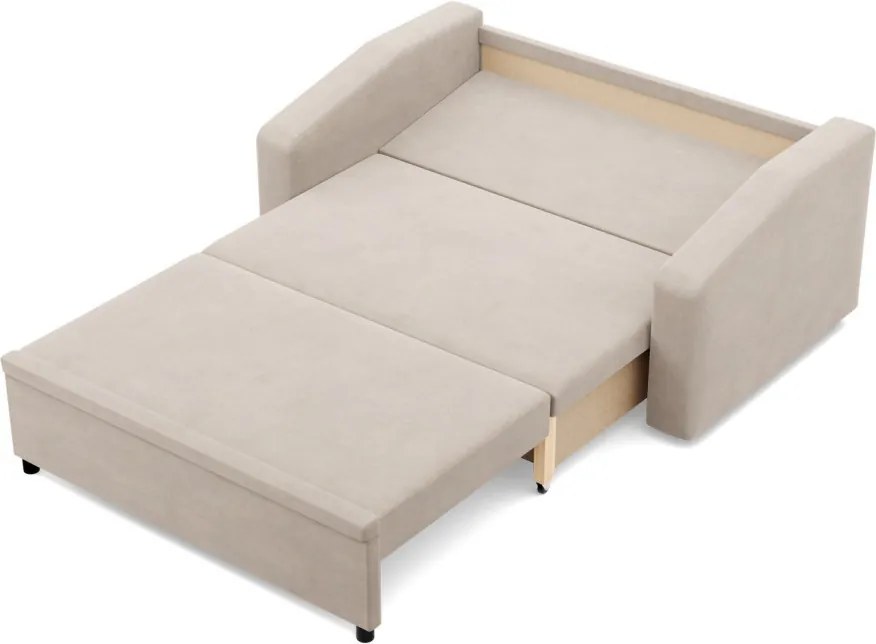 Zeus kanapé, bársony, hab töltet, döntött kartámasz, bézs