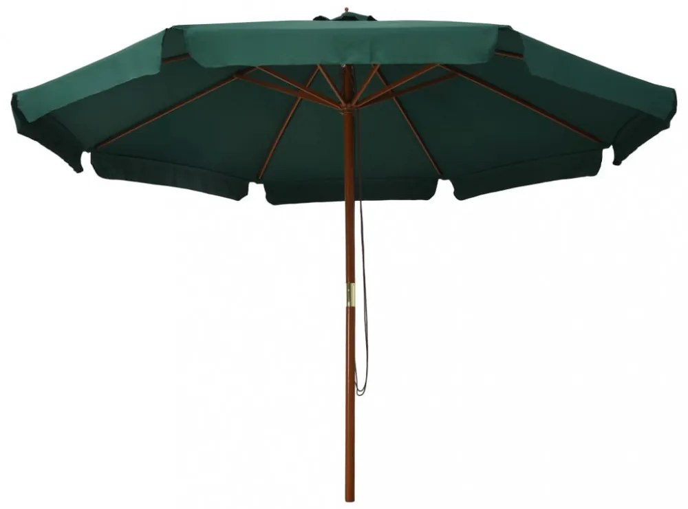 zöld kültéri napernyő farúddal 330 cm