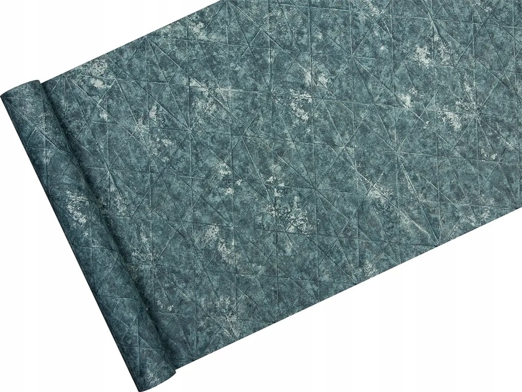 Geometrikus tapéta Kék Pókháló