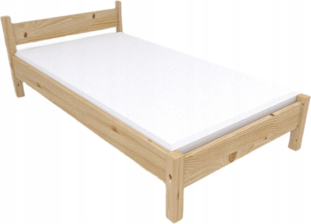 Gyerekágy 80x180 ágyráccsal Alacsony Nyers Klasszikus Erős Természetes