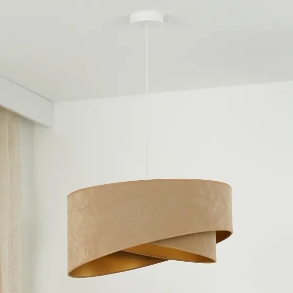 Brilagi - LED Csillár zsinóron LYRA 1xE27/15W/230V barna/arany