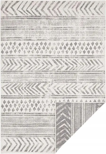 Teraszszőnyeg 80x150cm,szürke krémszínű kétoldalas,zsinóros lapos szövésű