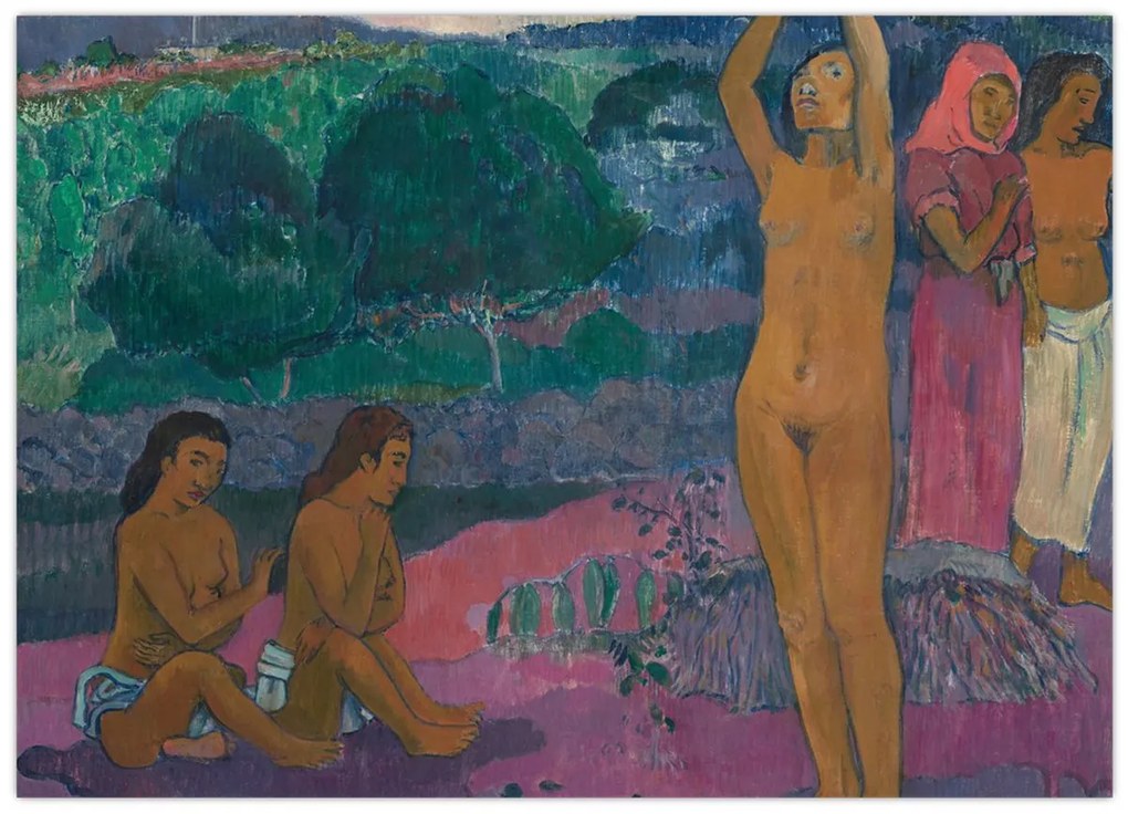 Üveg kép - Paul Gauguin, The Invocation, reprodukciók (70x50 cm)