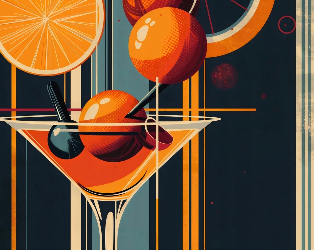 Poszter 76x60,5cm Koktél stílus