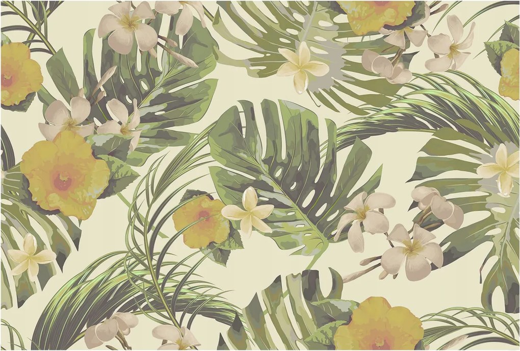 Flizelin Dekoratív fotótapéta Hálószobába Egzotikus növényvilág 104x70