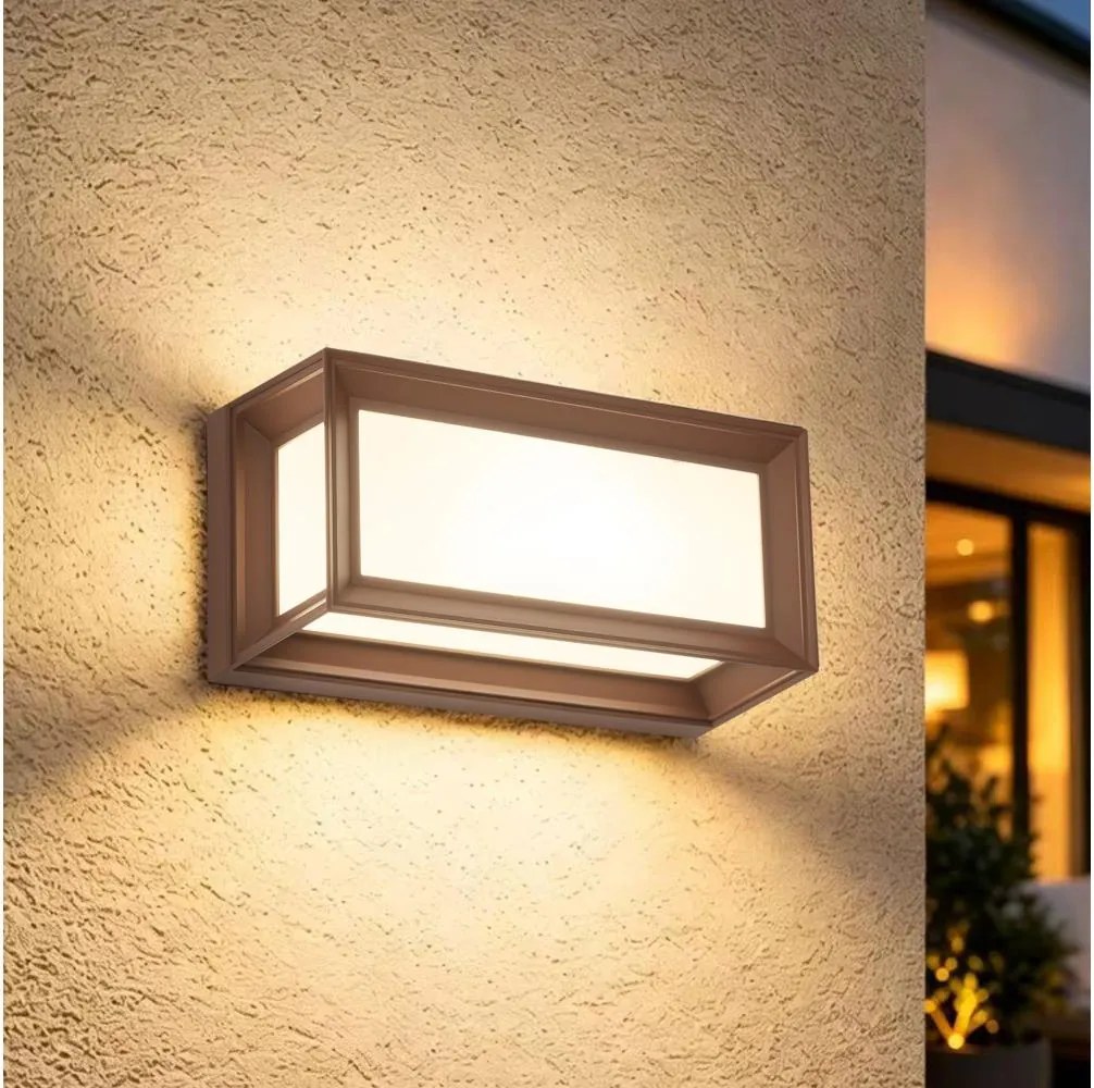 Brilagi - LED kültéri fali lámpa PARKER LED/12W/230V barna IP44