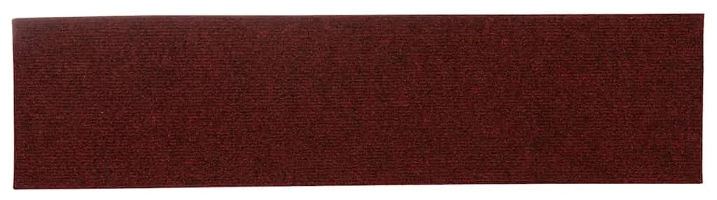 30 db piros lépcsőszőnyeg öntapadós téglalap alakú 76x20 cm