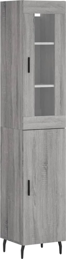 vidaXL szürke sonoma szerelt fa magasszekrény 34,5 x 34 x 180 cm