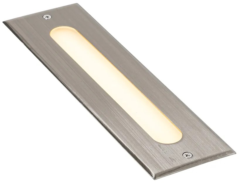 4 darabos modern földbe süllyeszthető lámpa szett acél 30 cm LED-del IP65 - Eline
