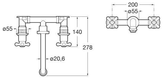 Roca A5A474BC00 - CARMEN mosdócsaptelep rejtett beépítéshez, króm