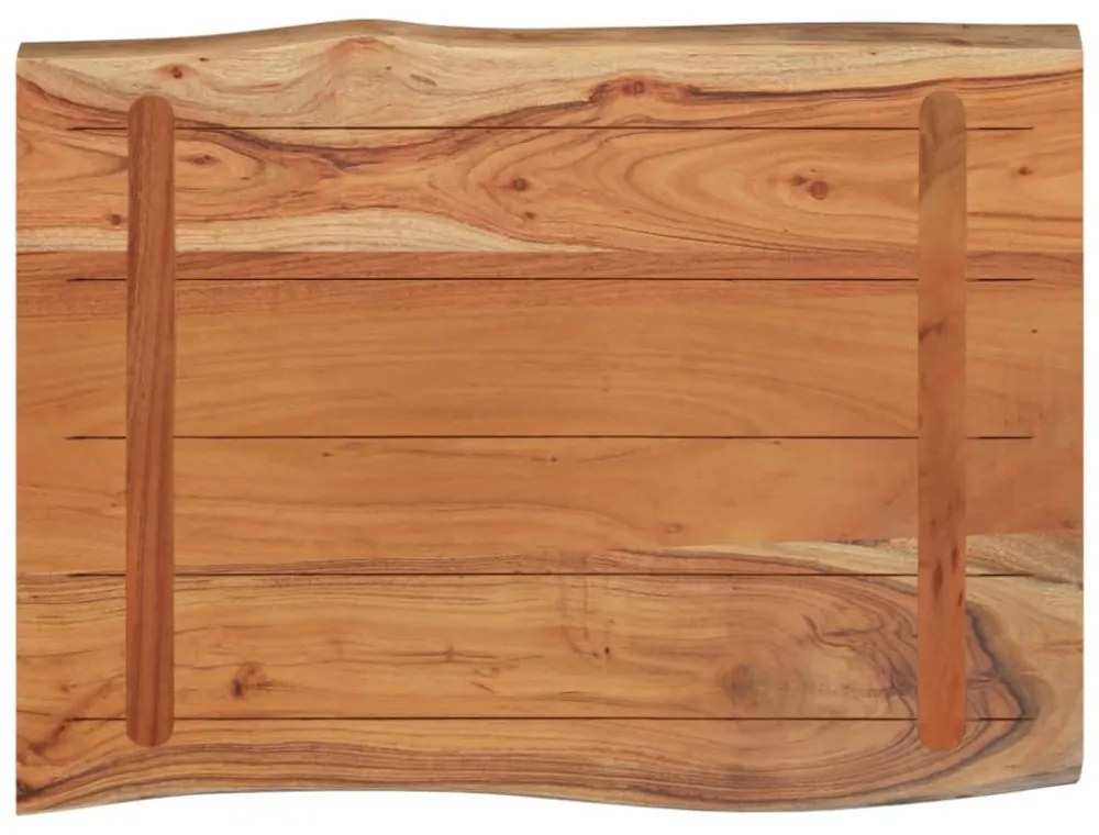 tömör akácfa téglalap alakú asztallap 50x40x2,5 cm
