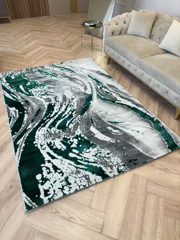 Sunset fehér-zöld design szőnyeg 80x250