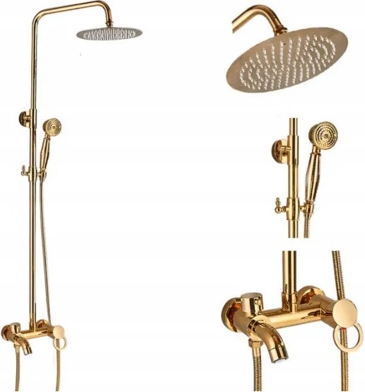 Zuhanyszett Esőztetővel Arany Retro