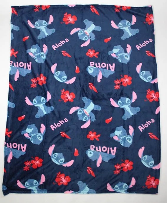 Disney Lilo és Stitch, A csillagkutya Aloha flanel takaró 110x150cm