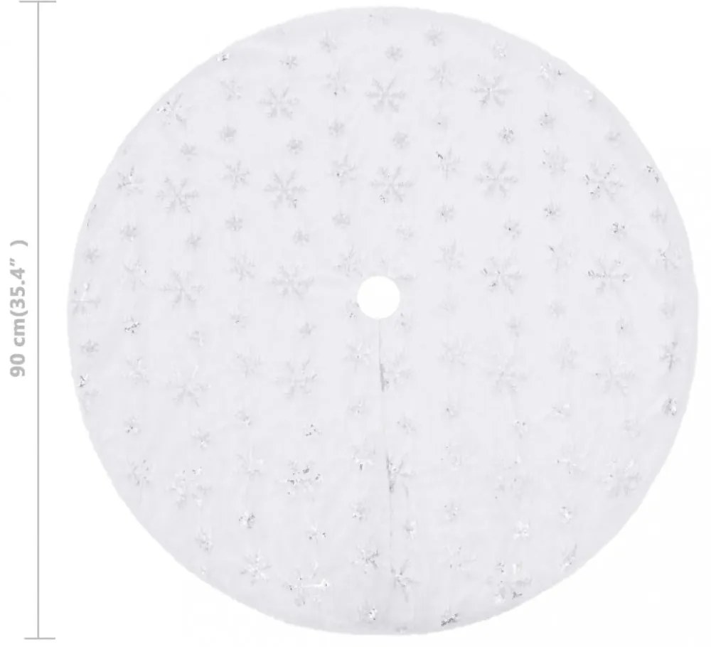 luxus karácsonyfa szoknya fehér műszőrme 90 cm