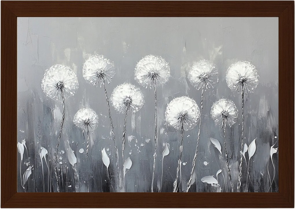 Poszter Keret Fa Természet Tavasz Virágok Pitypang Pehely 60x40