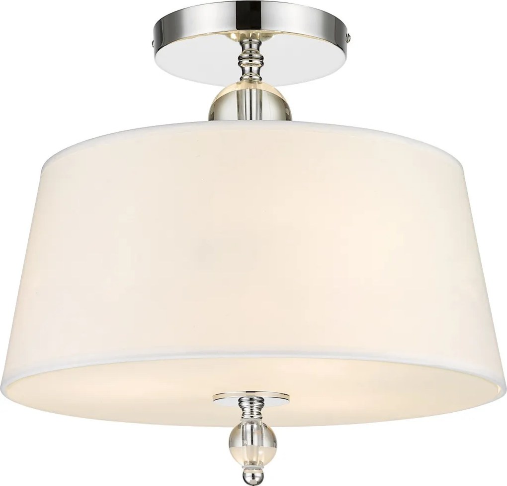 COSMOLIGHT C03957CH-WH CANCUN Ernyős Mennyezeti Lámpa Fehér, Króm E14 IP20