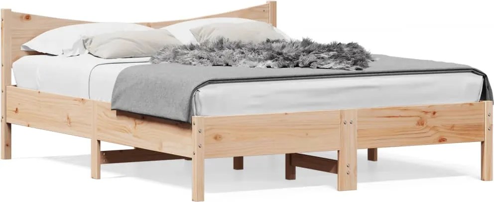 vidaXL tömör fenyőfa ágy matrac nélkül 160 x 200 cm