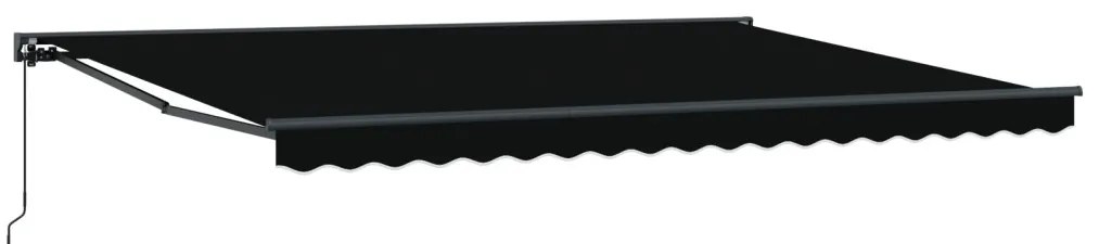 Kézi Kihúzható Napernyő - Fekete, 450x300 cm