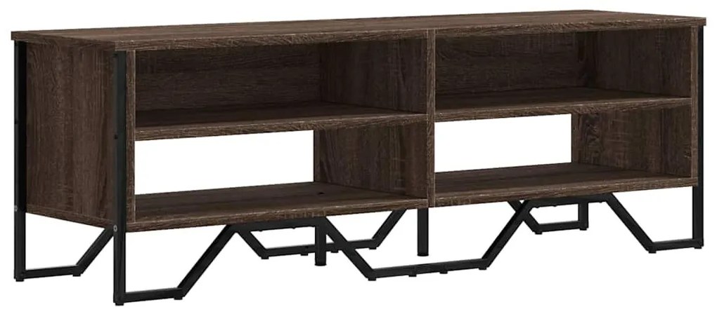 barna tölgy színű szerelt fa TV-szekrény 122 x 34 x 41 cm