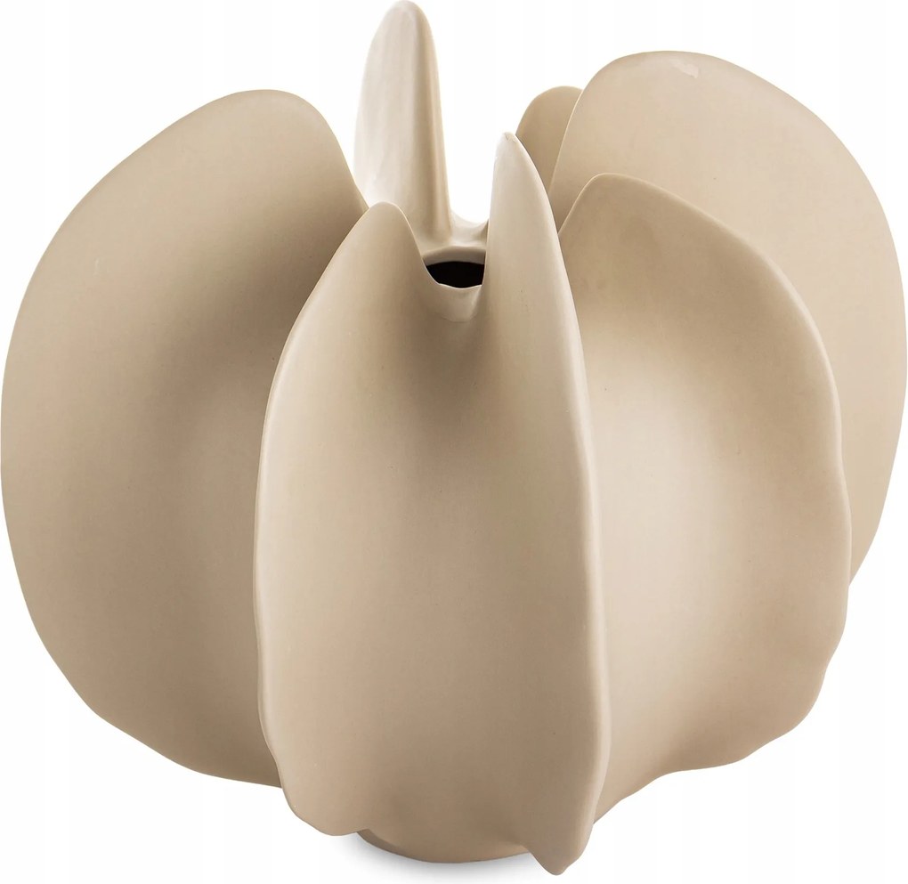 Elegáns Váza Porcelán Üveg Bézs 18 cm Stílus Modern Dekoráció