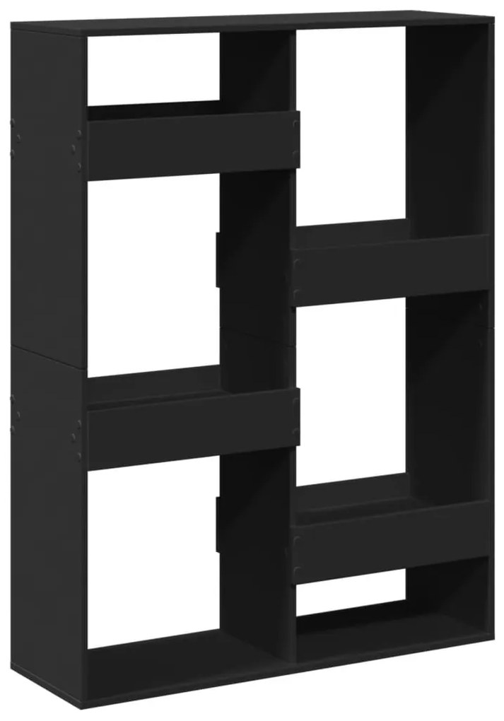 fekete szerelt fa könyvespolc 100 x 33 x 135 cm