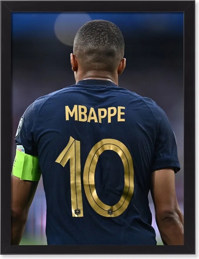 Kylian Mbappé Real Madrid falikép keretben 30x20 cm