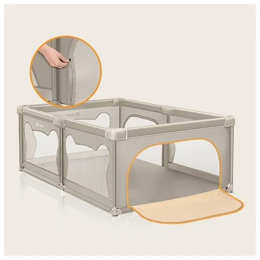 Lionelo - WILLOW játszókarám bézs