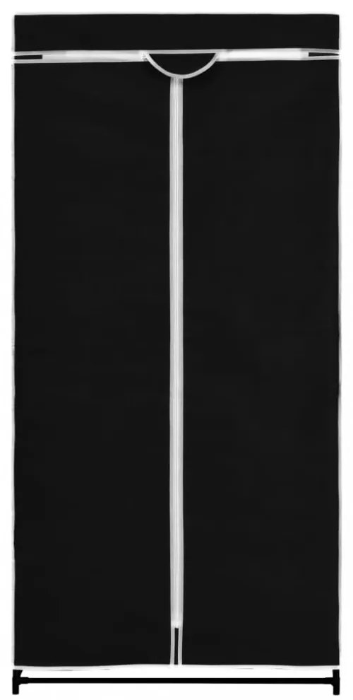 2 db fekete ruhásszekrény 75 x 50 x 160 cm
