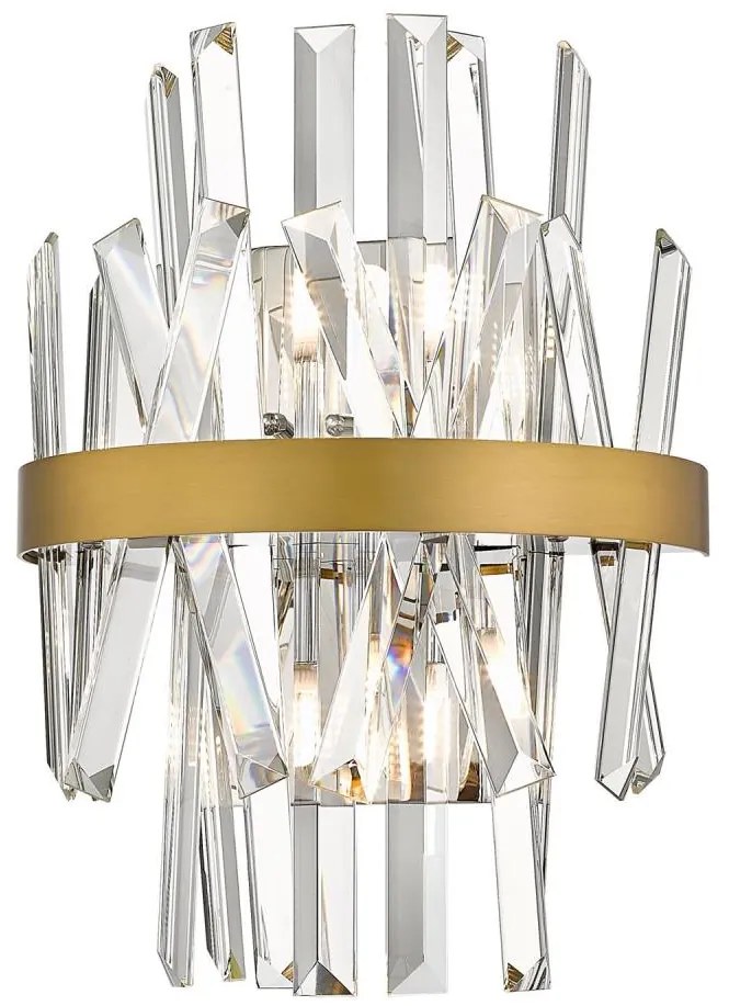 Zuma Line W0567-02D-B57G - Fali lámpa CONSTANTINOPLE 2xG9/28W/230V arany