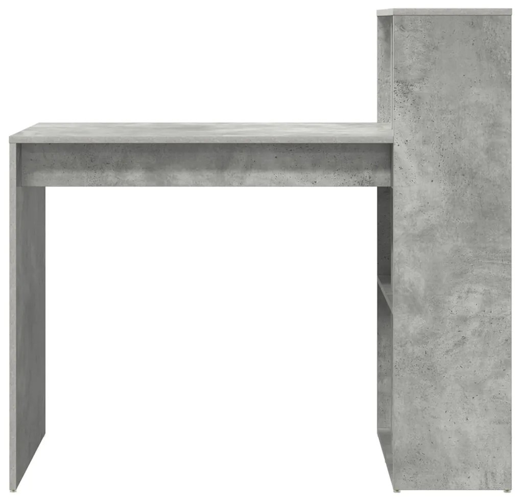 Íróasztal Beton szürke Mérnöki fa betonfelülettel Közepes