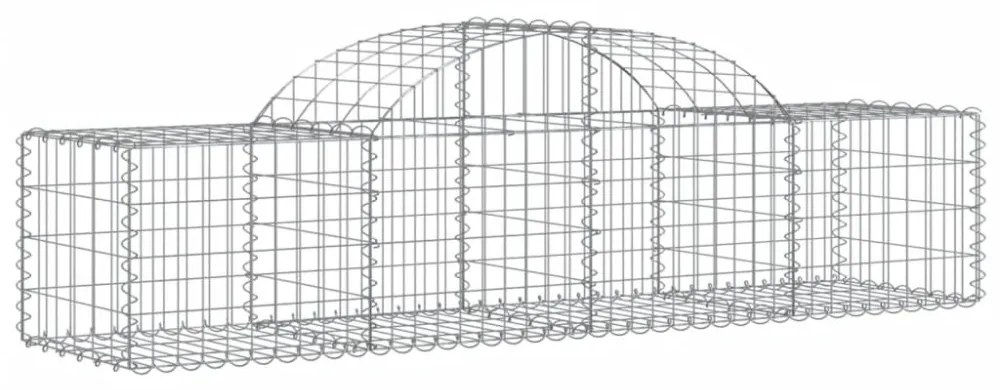 5 db íves horganyzott vas gabion kosár 200x50x40/60 cm