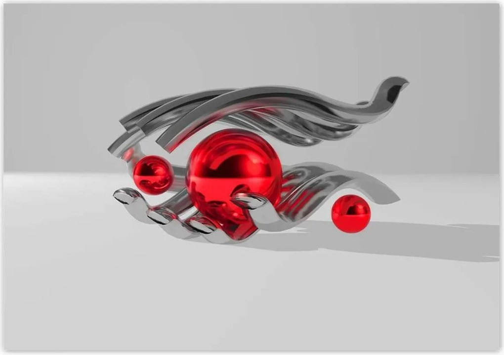 Poszterek 100x70 Piros gömbök a kézben