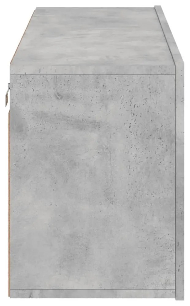 betonszürke falra szerelhető TV-szekrény 100 x 30 x 41 cm
