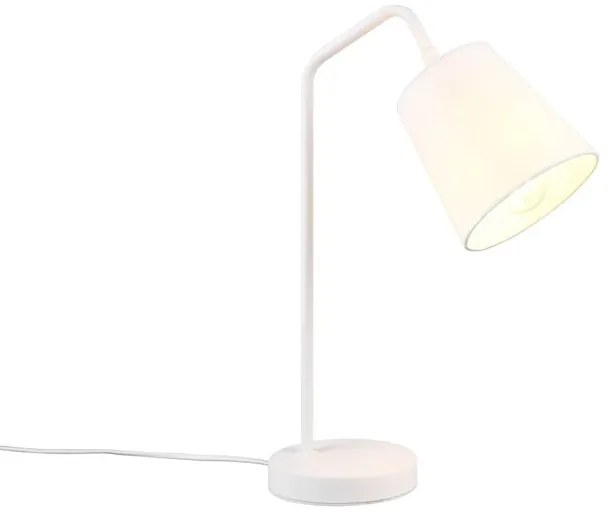 Fehér asztali lámpa textil búrával (magasság 45 cm) Buddy – Trio