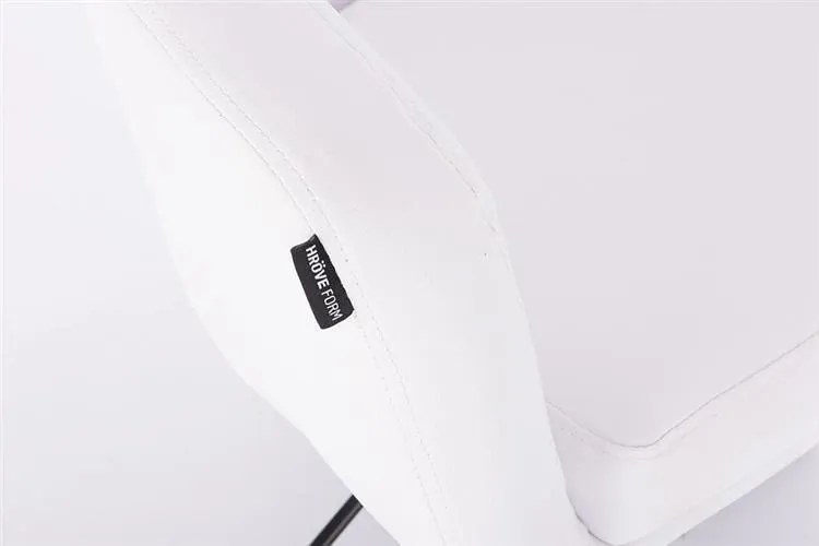 HC830N Fehér modern műbőr szék arany lábbal